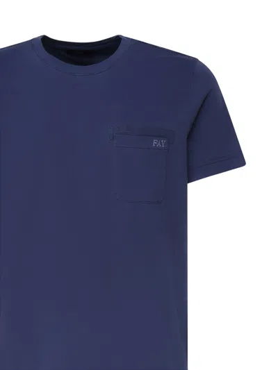 Shop Fay T-shirt With Pocket In Blu