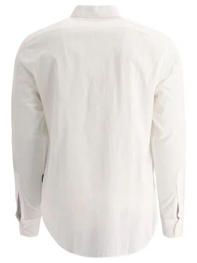 Shop Aspesi Buttoned Long-sleeved Shirt In Bianco