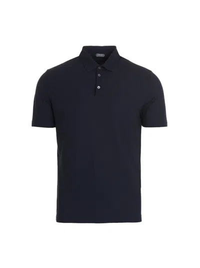 Shop Zanone Ice Cotton Polo Shirt In Blu Aperto