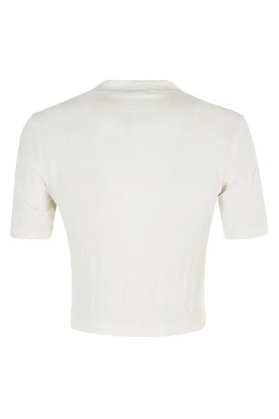 Shop Balmain T Shirt In Ivory