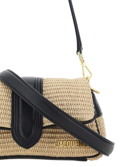 Shop Jacquemus Le Petit Bambimou Shoulder Bag In 1fy Ivory/black