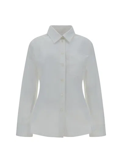 Shop Jacquemus La Chemise De Costume Shirt In 100 White