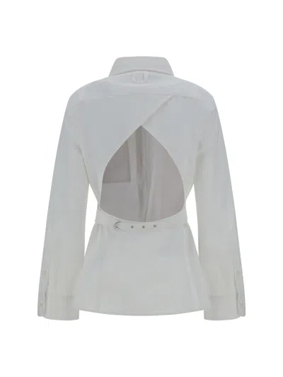Shop Jacquemus La Chemise De Costume Shirt In 100 White