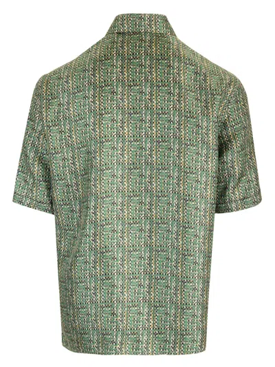 Shop Fendi Printed Silk Shirt