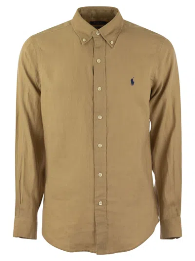 Shop Polo Ralph Lauren Custom-fit Linen Shirt