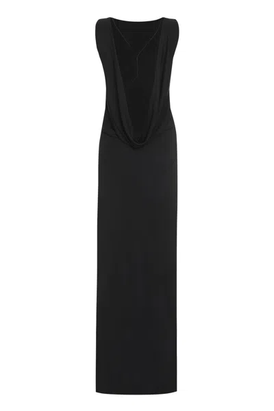 Shop Calvin Klein Knitted Maxi Dress In Black