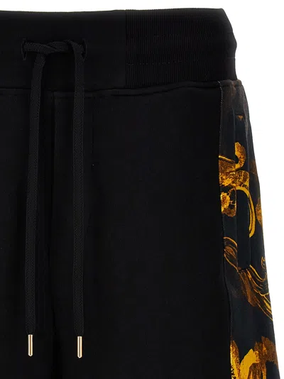 Shop Versace Jeans Couture Contrast Band Bermuda Shorts In Black