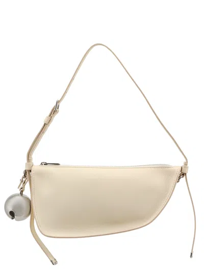 Shop Burberry Shield Sling Shoulder Bag In Pearl