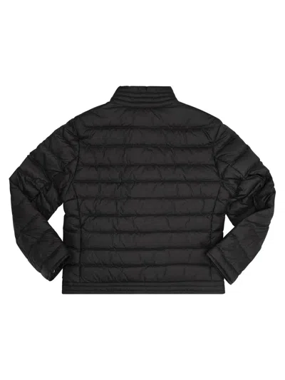 Shop Moncler Logo Patch Padded Down Jacket In Black