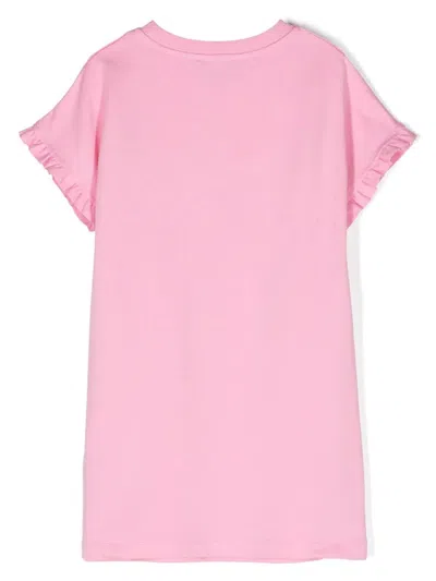 Shop Moschino Pink Cotton Dress