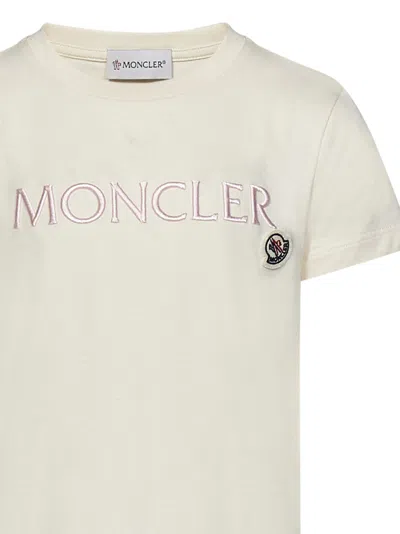Shop Moncler T-shirt In Cream