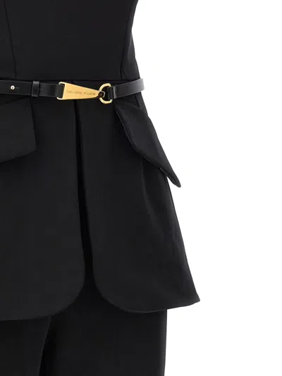 Shop Elisabetta Franchi Off-the-shoulder Jumpsuit In Black