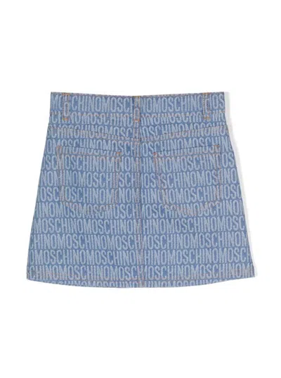 Shop Moschino Skirt In Denim