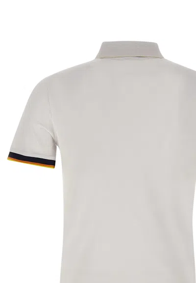 Shop K-way Vincent Cotton Polo Shirt Polo Shirt In White