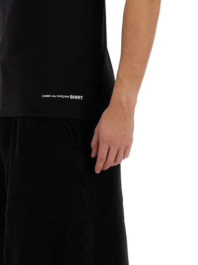 Shop Comme Des Garçons Shirt T-shirt With Logo T-shirt In Black