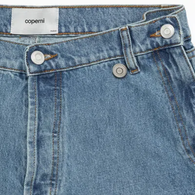 Shop Coperni Open Hip Shorts Short In Washed Blue