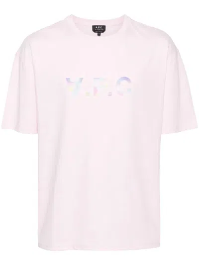 Shop Apc A.p.c. T-shirts And Polos Pink T-shirt