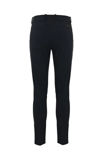 Shop Rrd - Roberto Ricci Design Chino Trousers In Technical Fabric With Pleats In Blue Black