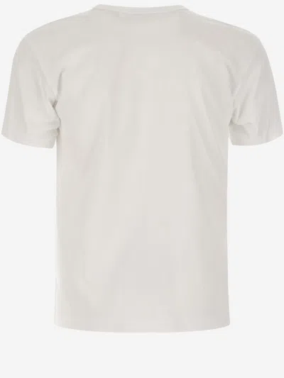 Shop Comme Des Garçons Cotton T-shirt With Logo In White