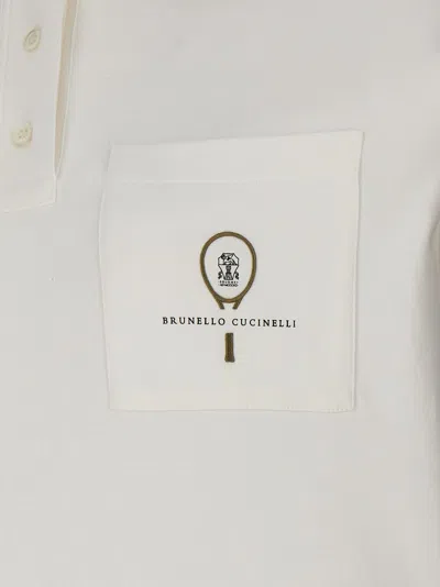 Shop Brunello Cucinelli Corta Jersey Dress In White