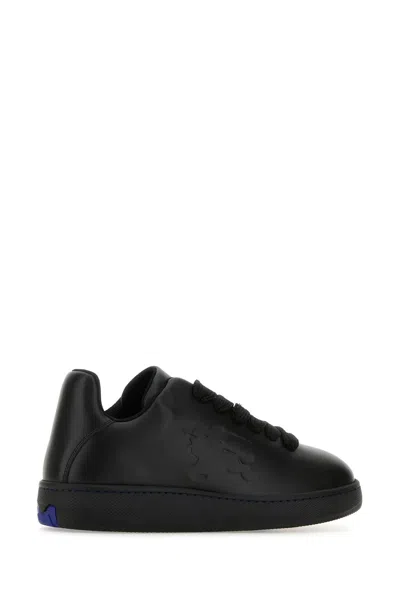 Shop Burberry Low-top Rubber Sole Sneakers In Black