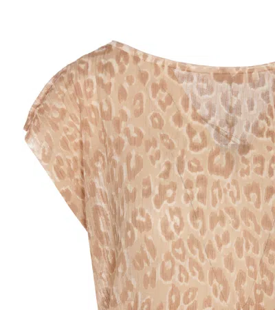 Shop Twinset Animalier T-shirt In Ginger Root