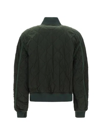Shop Burberry Quilted Bomber In Ivy