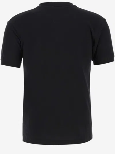 Shop Comme Des Garçons Cotton Polo Shirt With Logo In Black