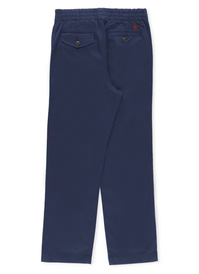 Shop Ralph Lauren Pants With Logo In Blue