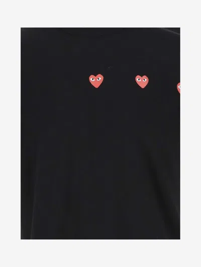 Shop Comme Des Garçons Cotton T-shirt With Logo In Black