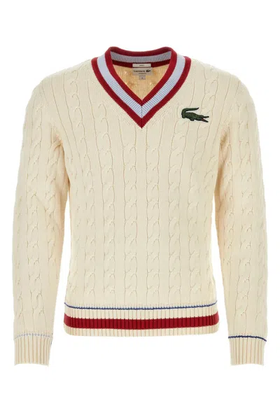 Shop Lacoste Sand Cotton Blend Sweater
