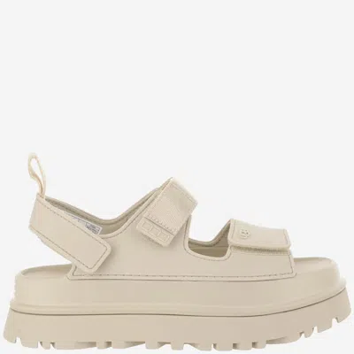 Shop Ugg Goldenglow Sandals In Bianco
