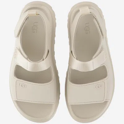 Shop Ugg Goldenglow Sandals In Bianco