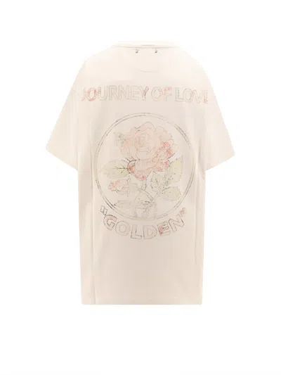 Shop Golden Goose Dafne T-shirt In Heritage White/ Multicolor