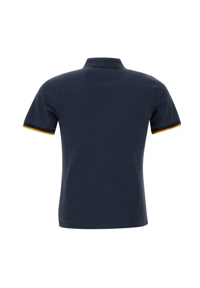 Shop K-way Vincent Cotton Polo Shirt In Blu