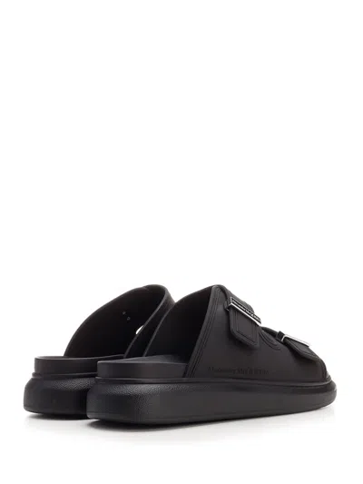 Shop Alexander Mcqueen Birke Rubber Sandals In Black