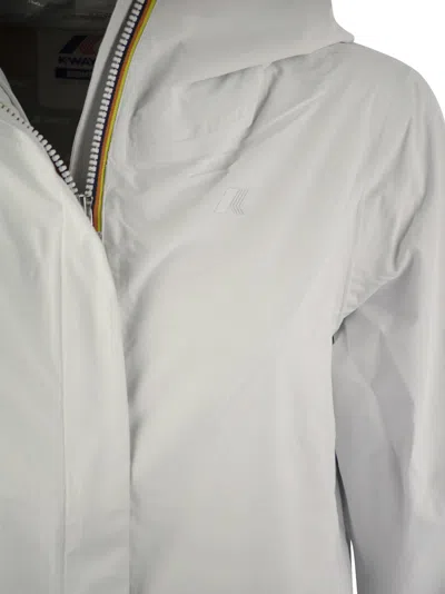 Shop K-way Sophie Stretch - Hooded Jacket In Bianco