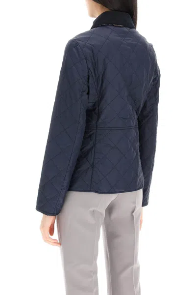 Shop Barbour Deveron Polarquilt Jacket In Blu