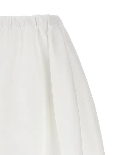 Shop Marni Elastic Waist Skirt In Lily White