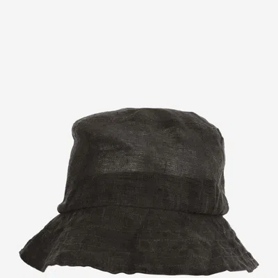 Reinhard Plank Linen Bucket Hat In Green