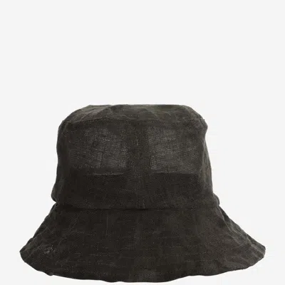 Reinhard Plank Linen Bucket Hat In Green