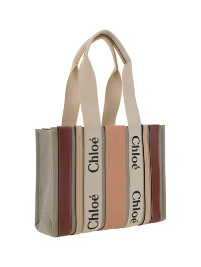 Shop Chloé Woody Handbag In Multicolor