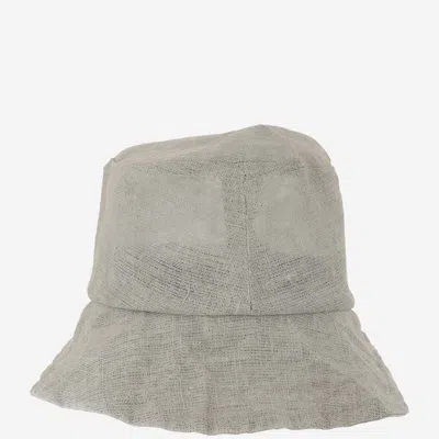 Reinhard Plank Linen Bucket Hat In Grey
