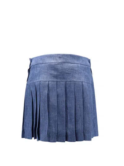 Shop Palm Angels Skirt In Blu