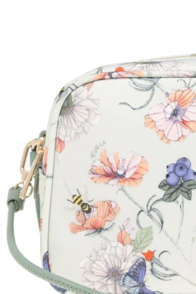 Shop Furla Camelia Floral Printed Zip-up Make Up Bag In Toni Cristallo
