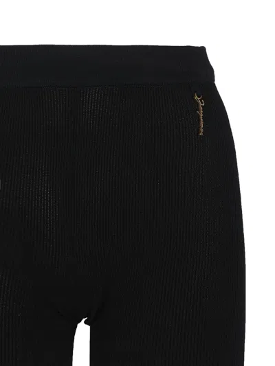 Shop Jacquemus Charm Logo Knit Shorts In Black