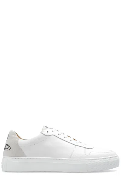 Shop Vivienne Westwood Orb-printed Low-top Sneakers In White