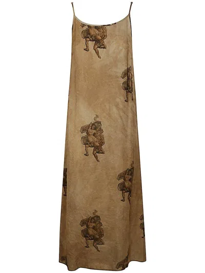 Shop Uma Wang Strapped Anaya Dress In Brown