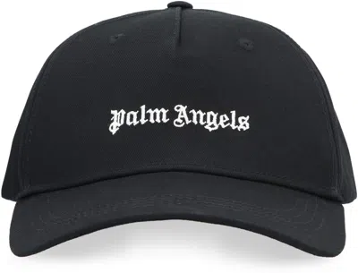 Shop Palm Angels Logo Baseball Cap In Nero