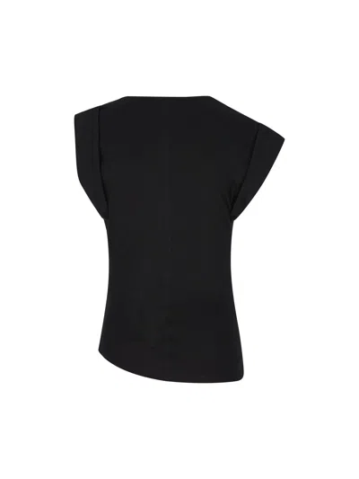 Shop Isabel Marant Wrap Detailed Top In Black